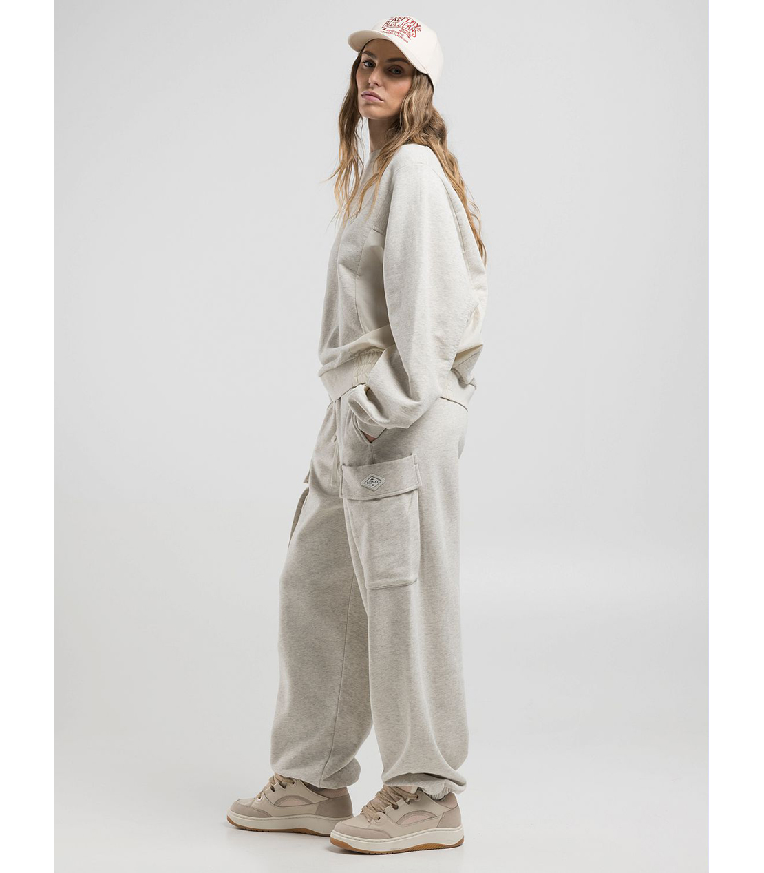 フレンチテリーフリースカーゴジョガー 詳細画像 ライトメランジグレー 5